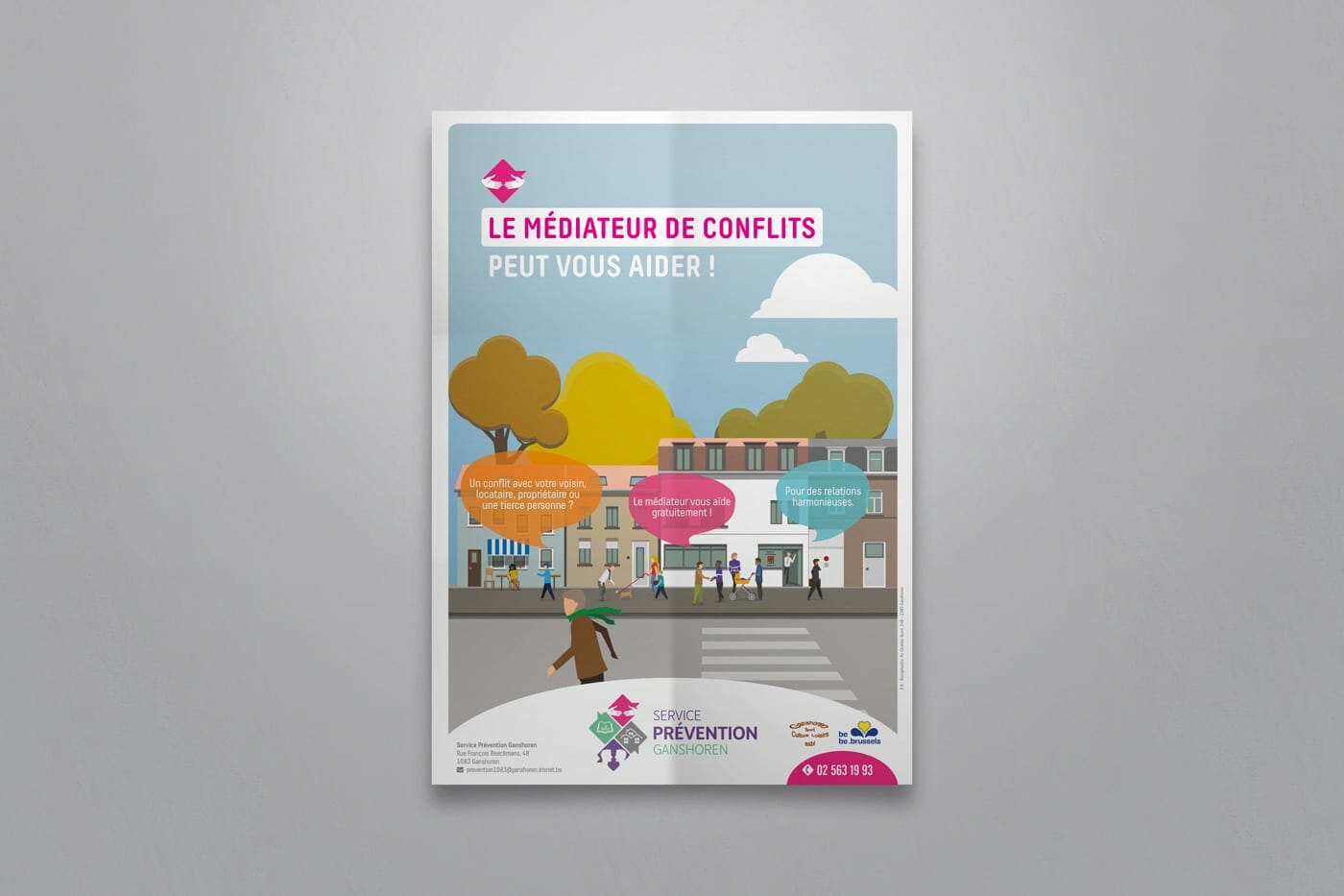 Prevention ganshoren posters web designer brussels simpl-Simpl. SRL is a graphic design studio in Brussels